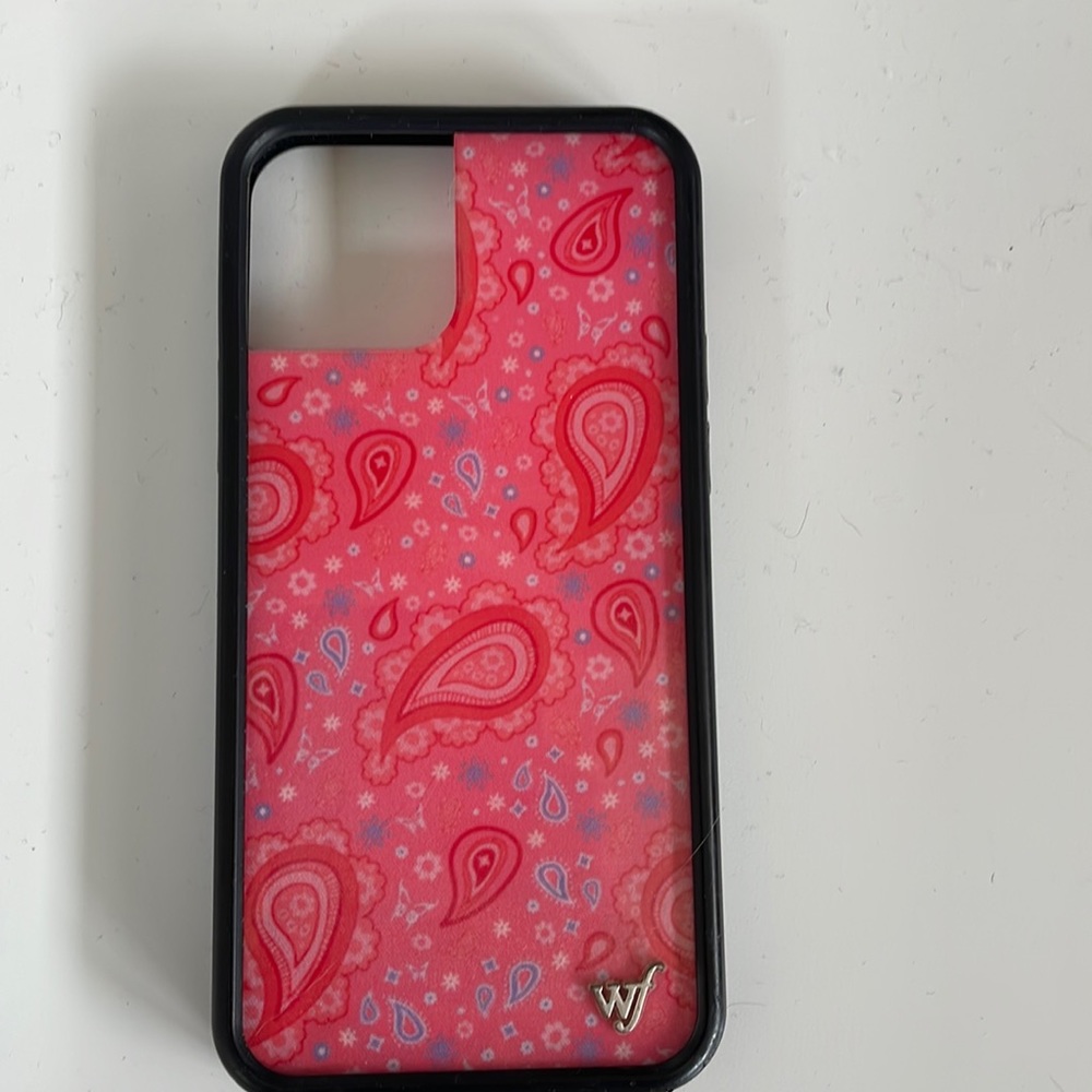 strawberry paisley phone case for iphone 12/12pro